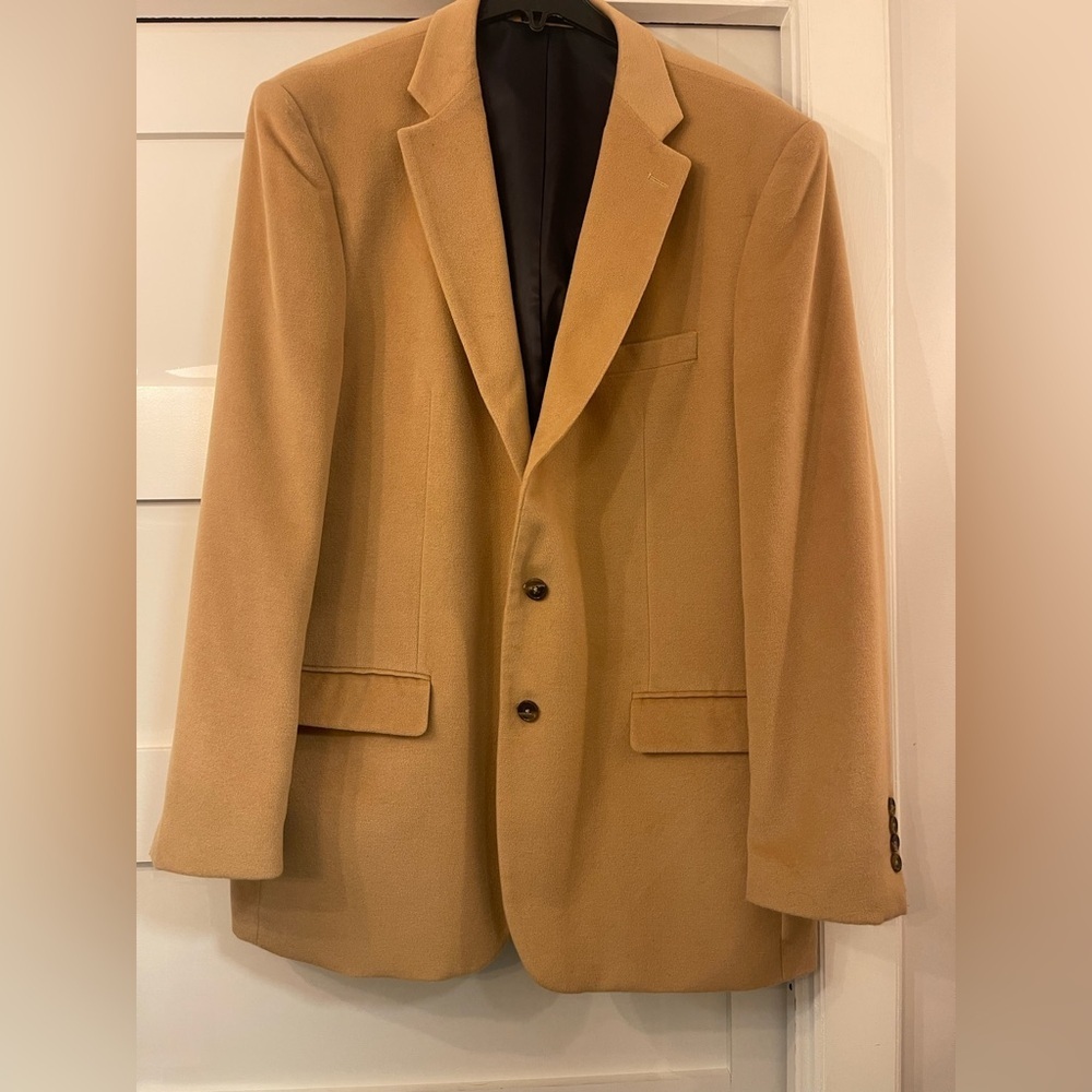 Nautica Sea Camel Cashmere "Feel" Men's Blazer/Sportscoat Jacket, 46L